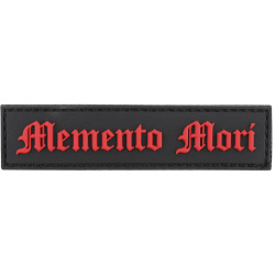 3D PVC Nášivka/Patch Memento Mori (stripe) - black/red
