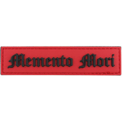 3D PVC Nášivka/Patch Memento Mori (stripe) - red/black
