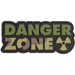 3D PVC Nášivka/Patch Danger Zone - black/woodland/green
