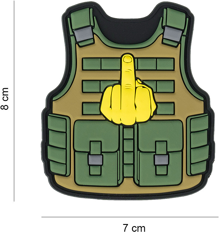 3D PVC Nášivka/Patch Tactical vest Fuck you - color (#16017)