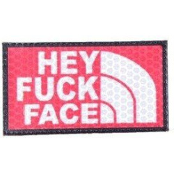 COMBAT-ID IR Nášivka/Patch Hey Fuck Face - červená