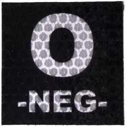COMBAT-ID IR Nášivka/Patch 0 NEG 5x5cm - black