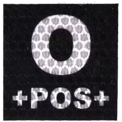 COMBAT-ID IR Nášivka/Patch 0 POS 5x5cm - black