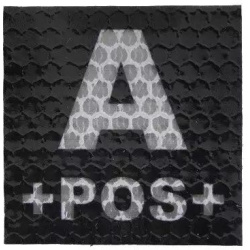 COMBAT-ID IR Nášivka/Patch A POS 5x5cm - black