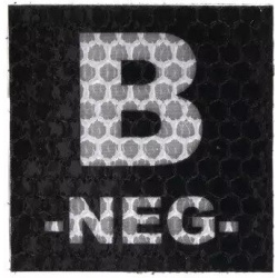 COMBAT-ID IR Nášivka/Patch B NEG 5x5cm - black