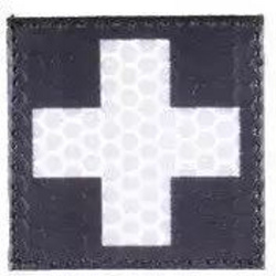 COMBAT-ID IR Nášivka/Patch Medical Cross 5x5cm - black