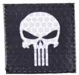 COMBAT-ID IR Nášivka/Patch Punisher 5x5cm - black