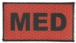 COMBAT-ID IR Nášivka/Patch MED 9x5cm - red / black