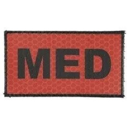 COMBAT-ID IR Nášivka/Patch MED 9x5cm - red / black