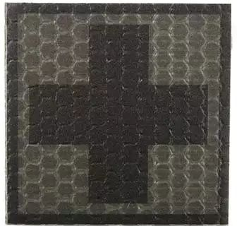 COMBAT-ID IR Nášivka/Patch F1 Medical Cross 5x5cm - ranger green / black