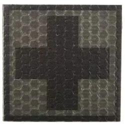COMBAT-ID IR Nášivka/Patch F1 Medical Cross 5x5cm - ranger green / black