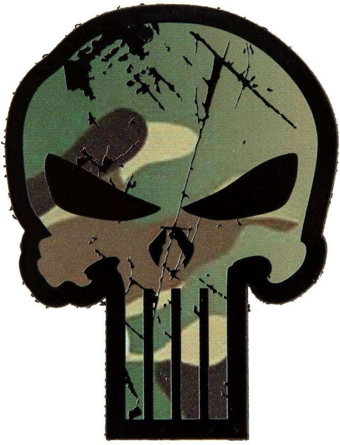 COMBAT-ID IR Nášivka/Patch Punisher 7,5x6cm - multicam