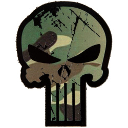 COMBAT-ID IR Nášivka/Patch Punisher 7,5x6cm - multicam