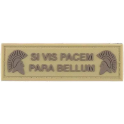 GFC 3D PVC Nášivka/Patch Si Vis Pacem Para Bellum - brown / tan
