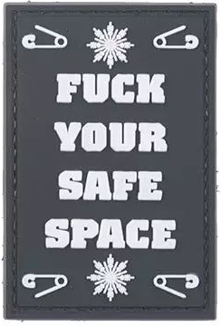 GFC 3D PVC Nášivka/Patch Fuck Your Safe Space - white / black