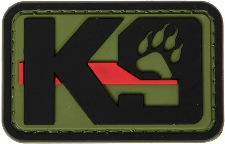 GFC 3D PVC Nášivka/Patch K9 - black / red / green