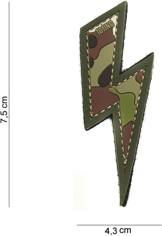 3D PVC Nášivka/Patch Blesk - multicam