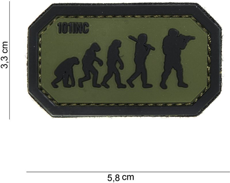 3D PVC Nášivka/Patch Airsoft evolution - olivová/čierna