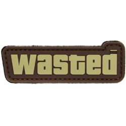 3D PVC Nášivka/Patch Wasted - hnedá