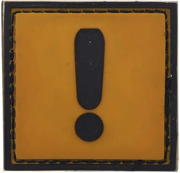 3D PVC Nášivka/Patch Caution