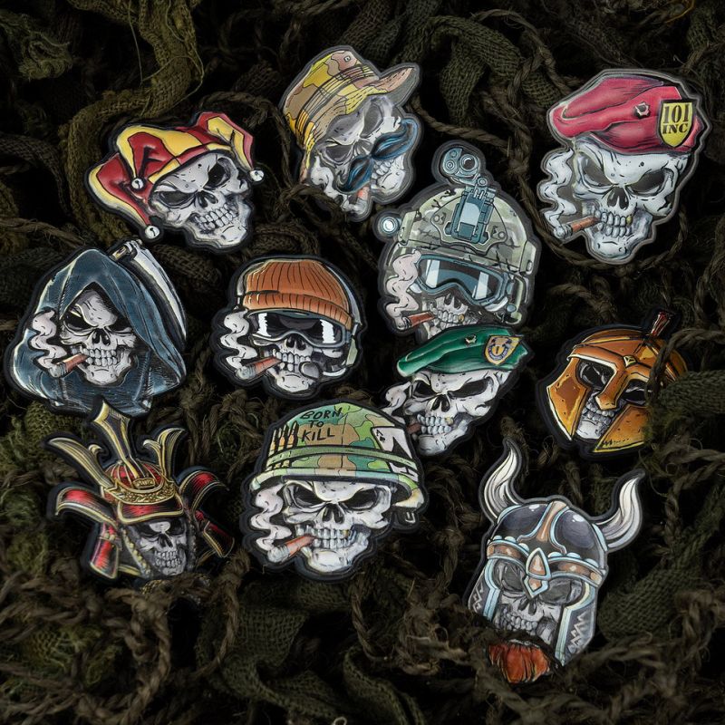 3D UV PVC  Nášivka/Patch Skull Bush ranger - color (#8044)
