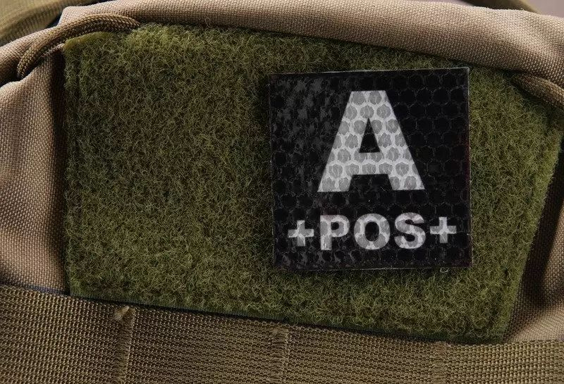 COMBAT-ID IR Nášivka/Patch A POS 5x5cm - black