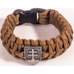 Paracord náramok King Kobra, SK znak, v2 - coyote (dark)