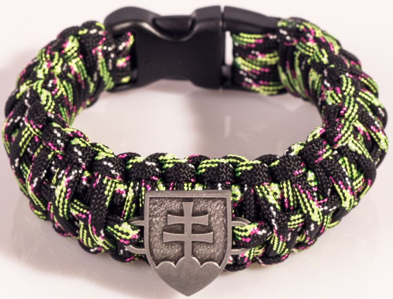 Paracord náramok King Kobra, SK znak, v2 - decay zombie