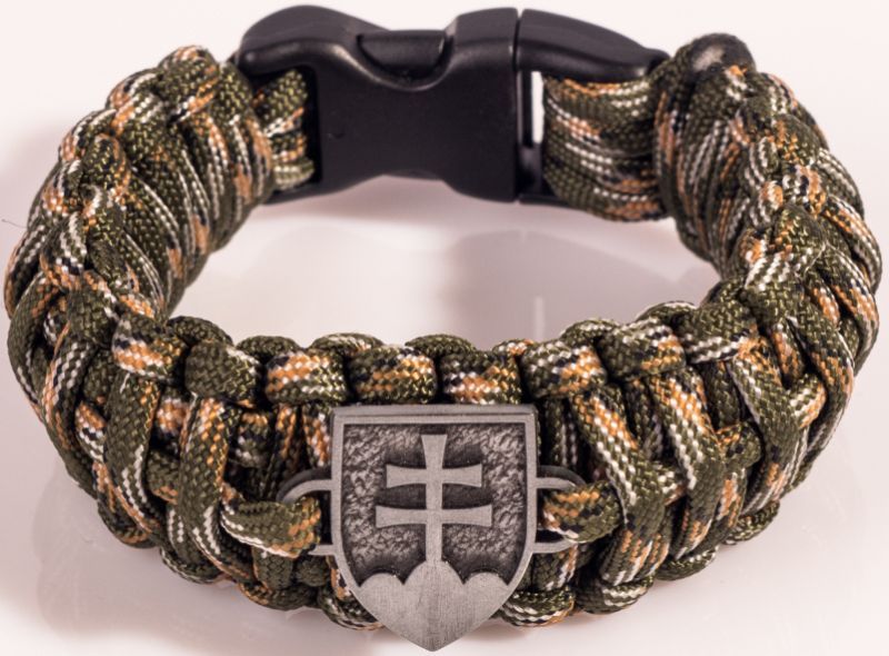 Paracord náramok King Kobra, SK znak, v2 - camo