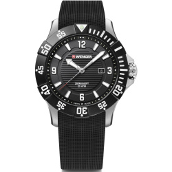 WENGER Hodinky Seaforce / silikónový remienok - black / silver (01.0641.132)