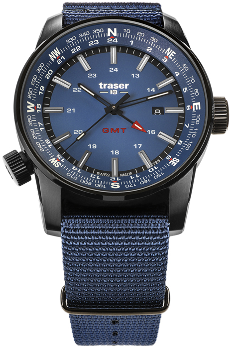 TRASER Hodinky P68 Pathfinder GMT / NATO remienok - modré  (109034)