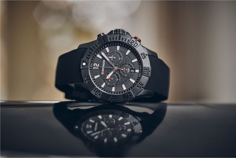 WENGER Hodinky Seaforce Chrono / silikónový remienok - black (01.0643.120)