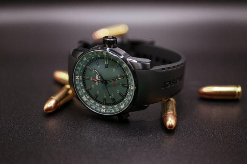 TRASER Hodinky P68 Pathfinder GMT / gumený remienok - zelené (109744)