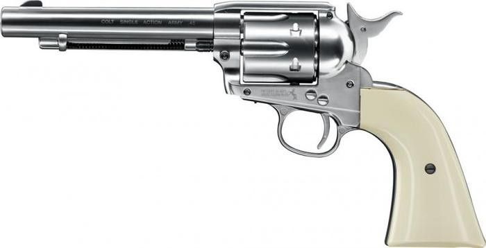 UMAREX Vzduchový revolver CO2 Colt SAA .45 nickel, kal. 4,5mm BB (5.8309)