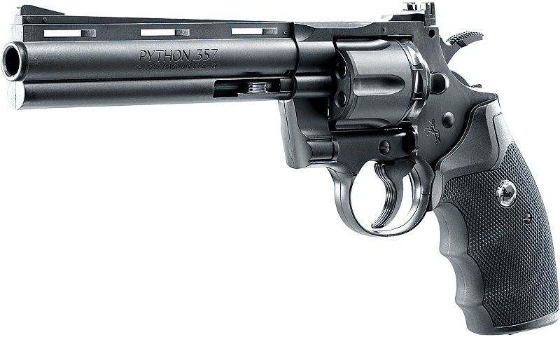 UMAREX Vzduchový revolver CO2 Colt Python .357 6", čierny, kal. 4,5mm diab./BB (5.8149)