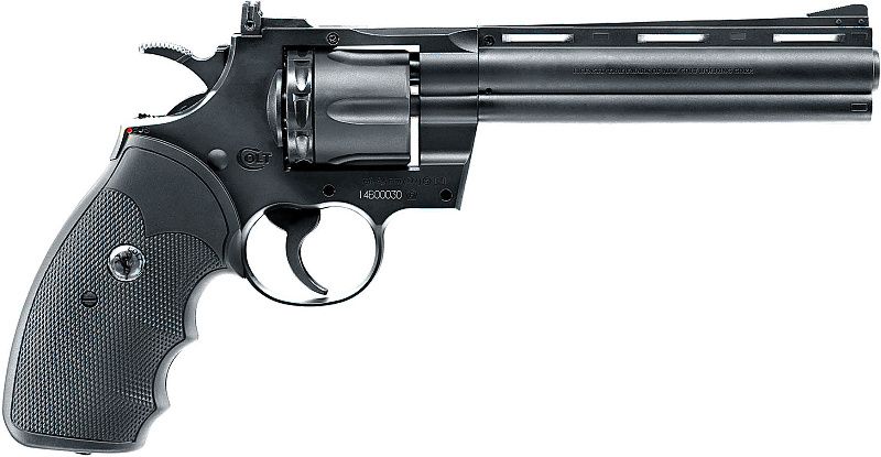 UMAREX Vzduchový revolver CO2 Colt Python .357 6", čierny, kal. 4,5mm diab./BB (5.8149)