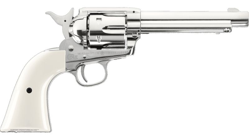 UMAREX Vzduchový revolver CO2 SAA .45 5.5'' nickel, kal. 4,5mm diab. (5.8322)