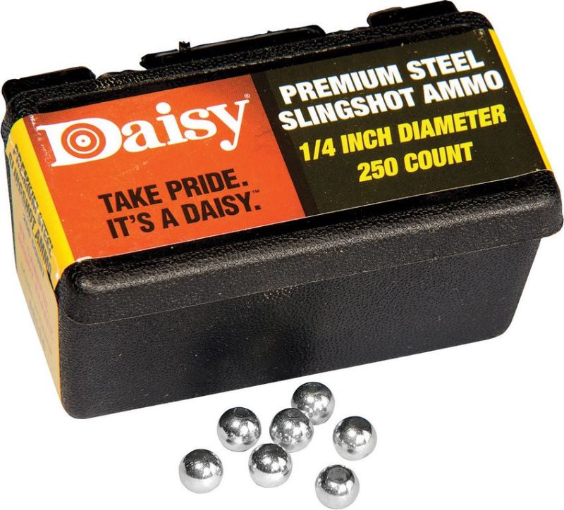 DAISY Guličky do praku Steel Slingshot Ammo .25in (DAI8114)