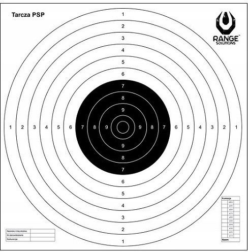 RANGE SOLUTIONS Cvičný terč PSP, 52 x 52 cm -10ks