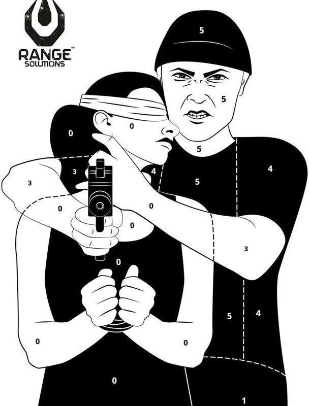 RANGE SOLUTIONS Cvičný terč RS-Hostage, 50 x 70 cm -10ks