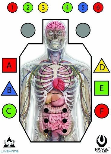 RANGE SOLUTIONS Cvičný terč Live Arma, 50 x 70 cm -10ks