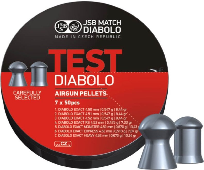 JSB MATCH DIABOLO Náboj 4,5mm Test Exact 350ks (2003-350)