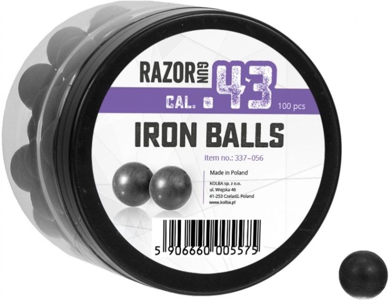 RAZORGUN Guličky T4E IronBalls Rubber-metal .43 100ks (590666000557)