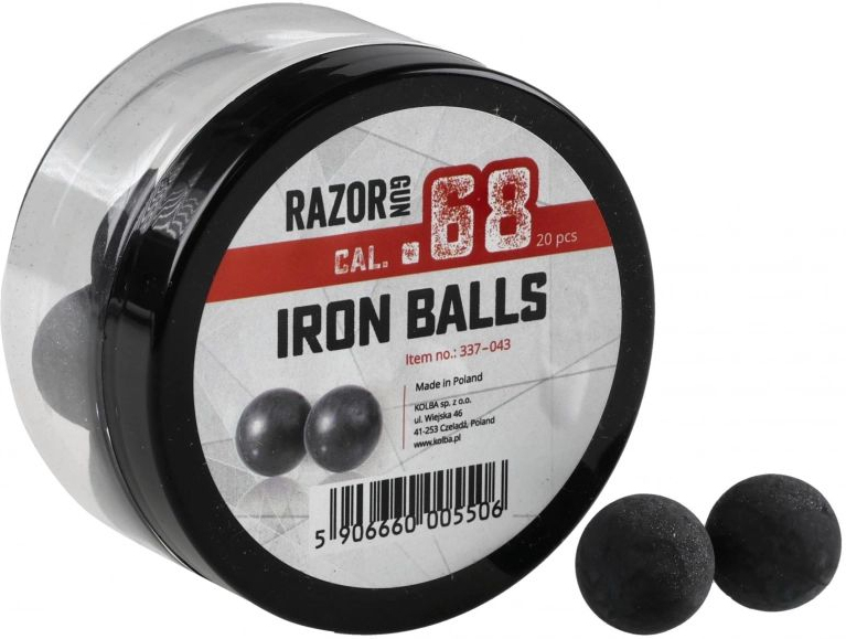RAZORGUN Guličky T4E IronBalls Rubber-metal .68 20ks (590666000550)