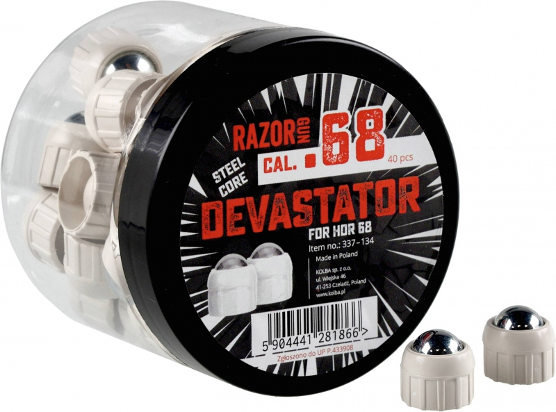 RAZORGUN Guličky T4E Devastator SteelCore .68 40ks (590444128186)