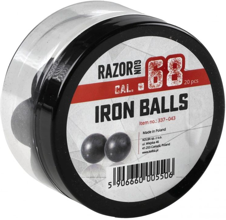 RAZORGUN Guličky T4E IronBalls Rubber-metal .68 20ks (590666000550)