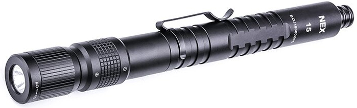 NEXTORCH Teleskopický obušok 15" with Flashlight (N15L)