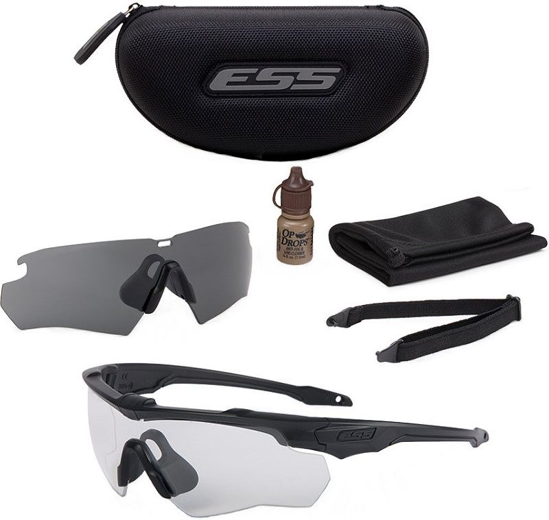 ESS Ochranné okuliare Crossblade 2LS Unit Issue Kit v2 - číre, dymové sklo (EE9032-01)