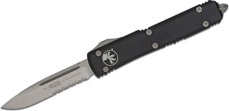 MICROTECH Zatvárací nôž Ultratech S/E Stonewash Partial Serrated