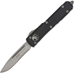 MICROTECH Zatvárací nôž Ultratech S/E Stonewash Partial Serrated